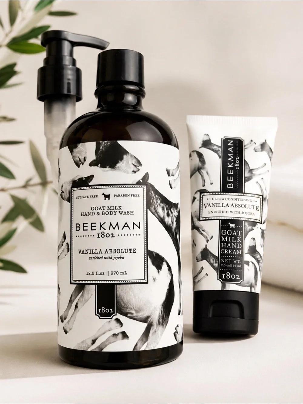 Beekman1802 Goat Milk HAND & BODY WASH and HAND CREAM (VANILLA ABSOLUTE) NEW